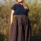 The Oak Skirt - Navy stripe