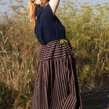 The Oak Skirt - Navy stripe