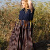 The Oak Skirt - Navy stripe