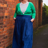The Margo Trousers in Blue Corduroy