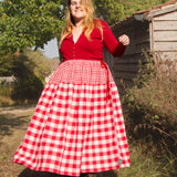 The Oak Skirt - Red double gingham