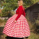 The Oak Skirt - Red double gingham