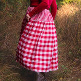 The Oak Skirt - Red double gingham
