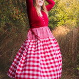 The Oak Skirt - Red double gingham