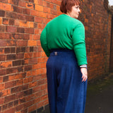 The Margo Trousers in Blue Corduroy