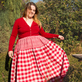 The Oak Skirt - Red double gingham