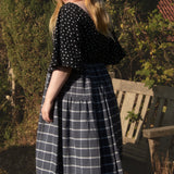 The Oak Skirt - Flint windowpane