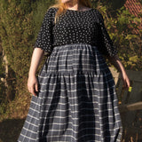 The Oak Skirt - Flint windowpane