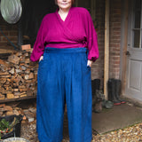 The Margo Trousers in Blue Corduroy