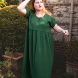 The Doddle Dress in Hunter Green
