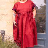 The Loop Dress in Red/Purple