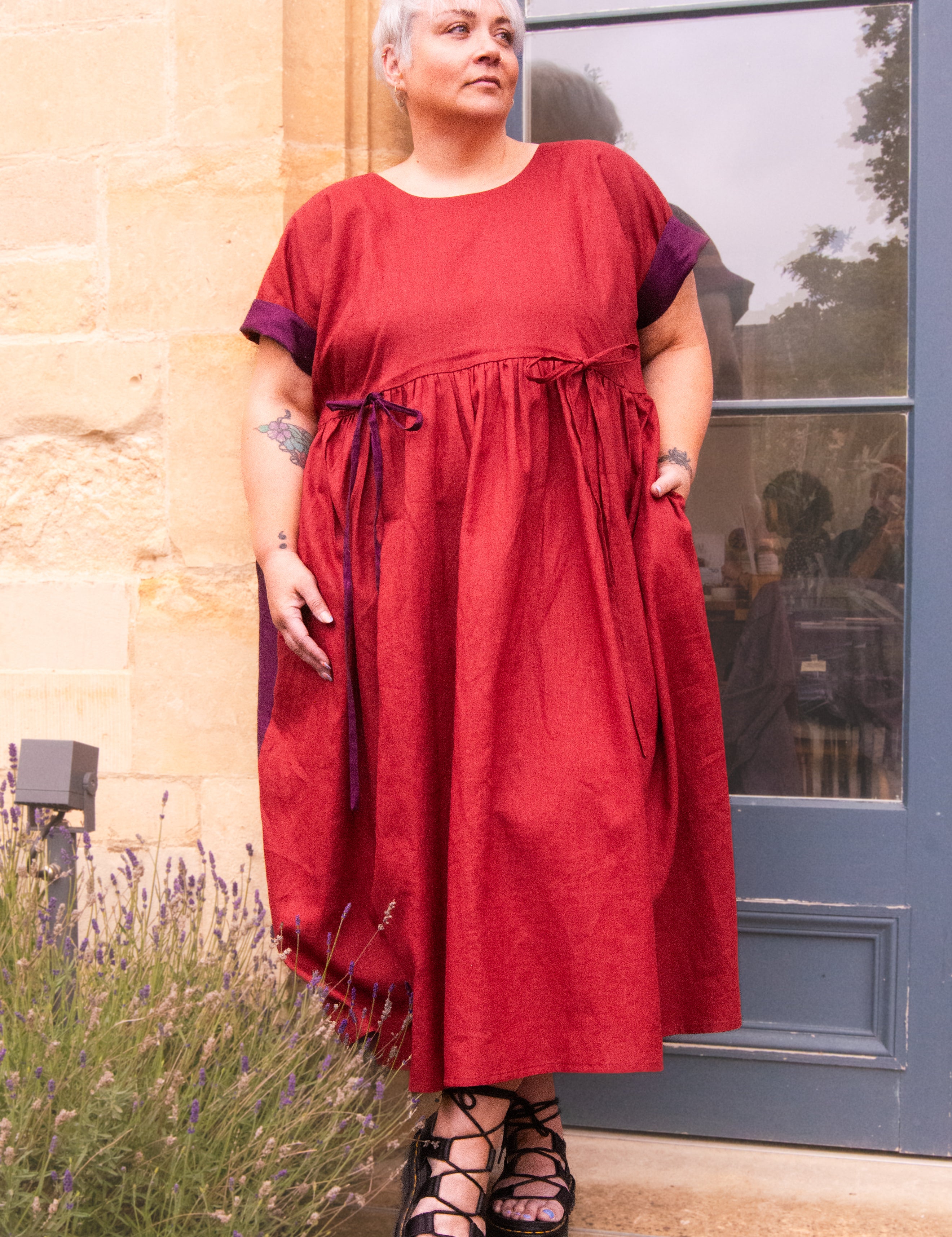 The Loop Dress in Red/Purple - House of Flint