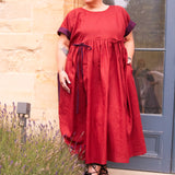 The Loop Dress in Red/Purple