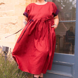 The Loop Dress in Red/Purple