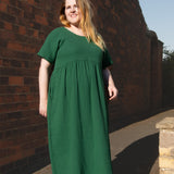 The Doddle Dress in Hunter Green