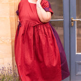 The Loop Dress in Red/Purple