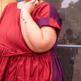 The Loop Dress in Red/Purple