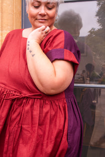 The Loop Dress in Red/Purple - House of Flint