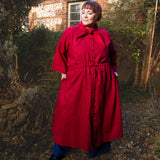 The Shirt Dress in Red linen