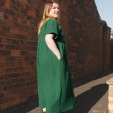 The Doddle Dress in Hunter Green