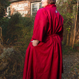 The Shirt Dress in Red linen