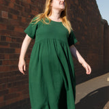 The Doddle Dress in Hunter Green