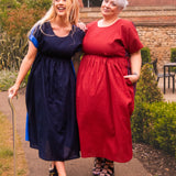 The Loop Dress in Red/Purple