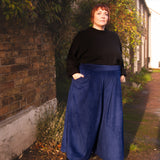 The Margo Trousers in Blue Corduroy