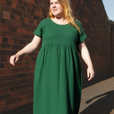 The Doddle Dress in Hunter Green