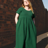 The Doddle Dress in Hunter Green