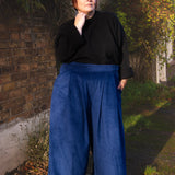 The Margo Trousers in Blue Corduroy
