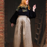 The Margo Trousers in Gold Check