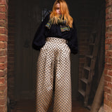 The Margo Trousers in Gold Check