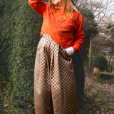 The Margo Trousers in Gold Check