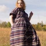 The Hybrid Dress in brushed checks
