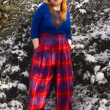The Margo Trousers in Red Check