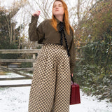 The Margo Trousers in Gold Check