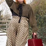 The Margo Trousers in Gold Check