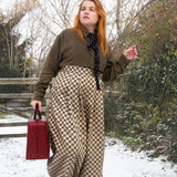The Margo Trousers in Gold Check