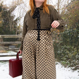 The Margo Trousers in Gold Check