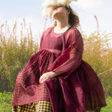 The Oak Skirt - Yellow/Navy Vichy check