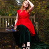 The Fold Top in Red Linen