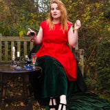 The Fold Top in Red Linen