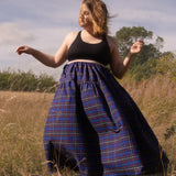 The Oak Skirt - Blue/Burgundy check