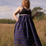The Oak Skirt - Blue/Burgundy check