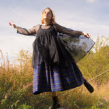 The Oak Skirt - Blue/Burgundy check