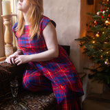 The Fold Top in Red Brushed Cotton Check