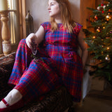 The Fold Top in Red Brushed Cotton Check