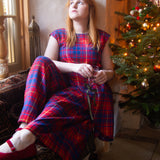 The Fold Top in Red Brushed Cotton Check