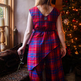 The Fold Top in Red Brushed Cotton Check